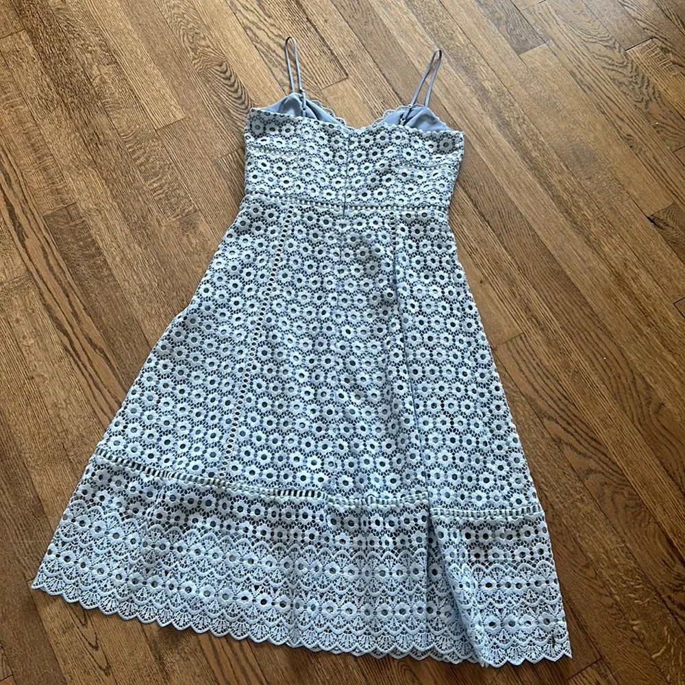 J Crew Daisy Lace Dress Light Blue - Picture 6 of 8